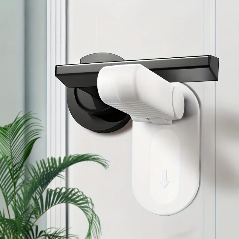 Easy-Install White Fridge & Freezer Door Lock Bedroom Door Lock Rotate Without Drilling Holes No Tools or Drilling Required