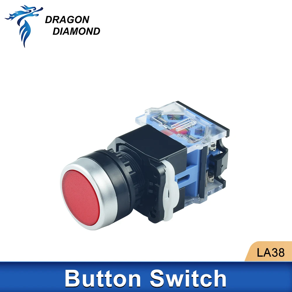 CO2 Laser Button Switch LA38 For CO2 Laser Engraving & CNC 3018 Spindle Upgrade Fiber Marking Machine