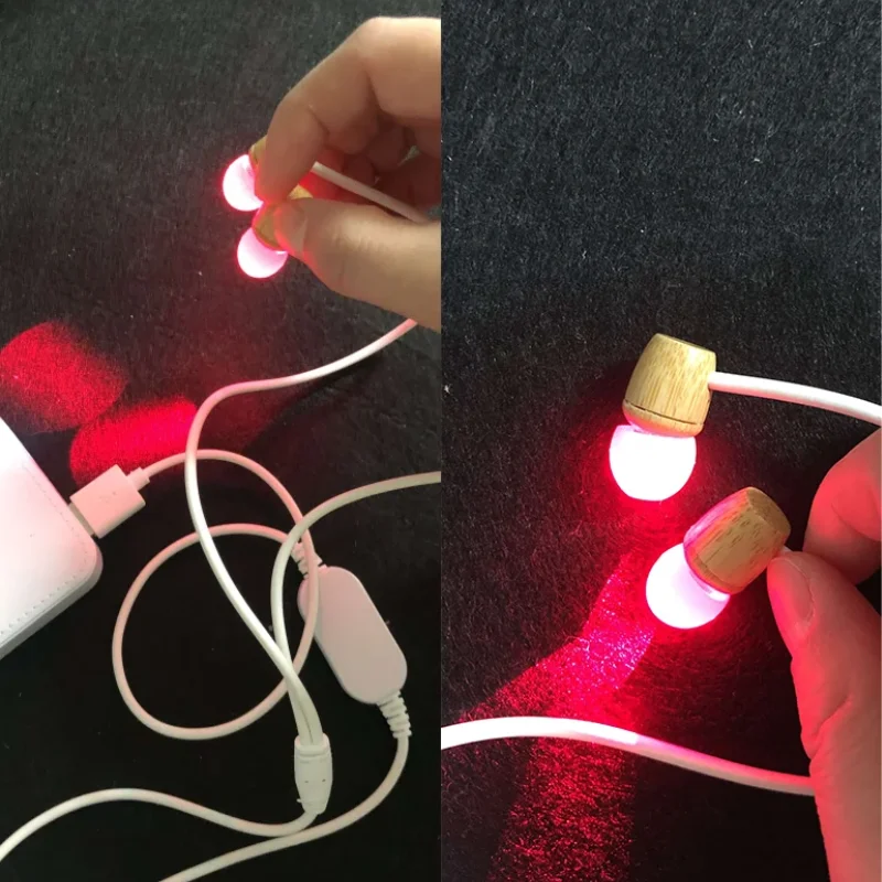 Ear Laser Therapy 650nm Portable USB Red Light Ear Therapy Device Tinnitus LLLT Physiotherapy Otitis Media Deafness Treatment