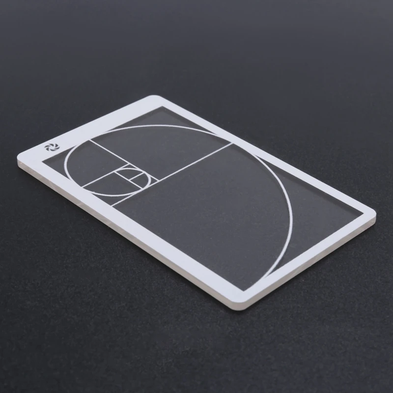 B62B Golden Triangle Composition Tool View for Finder Viewer Photography Drawing Credit Card Size White Type A