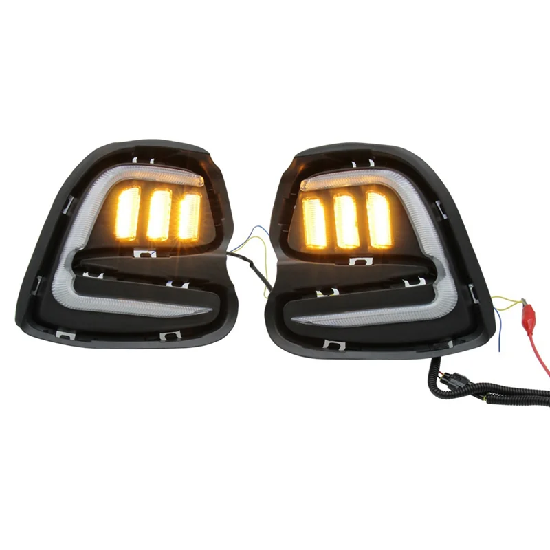 

A65P-For Cavalier 2016-2018 Daytime Running Lights Turn Signal Fog Lamp White Yellow Blue Car Accessories