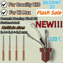 Hotend For Creality K1C K1 MAX Ceramic Heating Block Kit 0.4mm Quick-Swap Integrated Nozzle High Flow Printing 3D Printer Parts