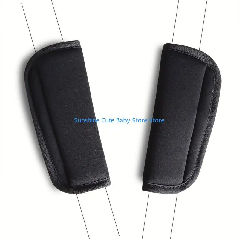 

C5AF 2Pcs Car for Seat Shoulder Pads Strap Cushion Cover Universal Soft Strap Neck Protect Pads for Mostly Stroller