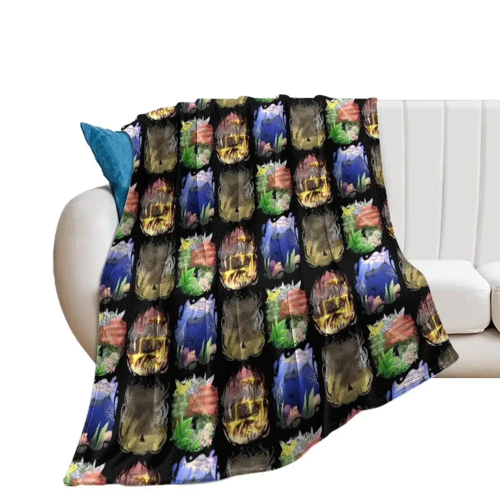 

The Four Agents of the Fight Against Demon Squad Throw Blanket Multi-Purpose For Sofa Thin halloween Large Blankets