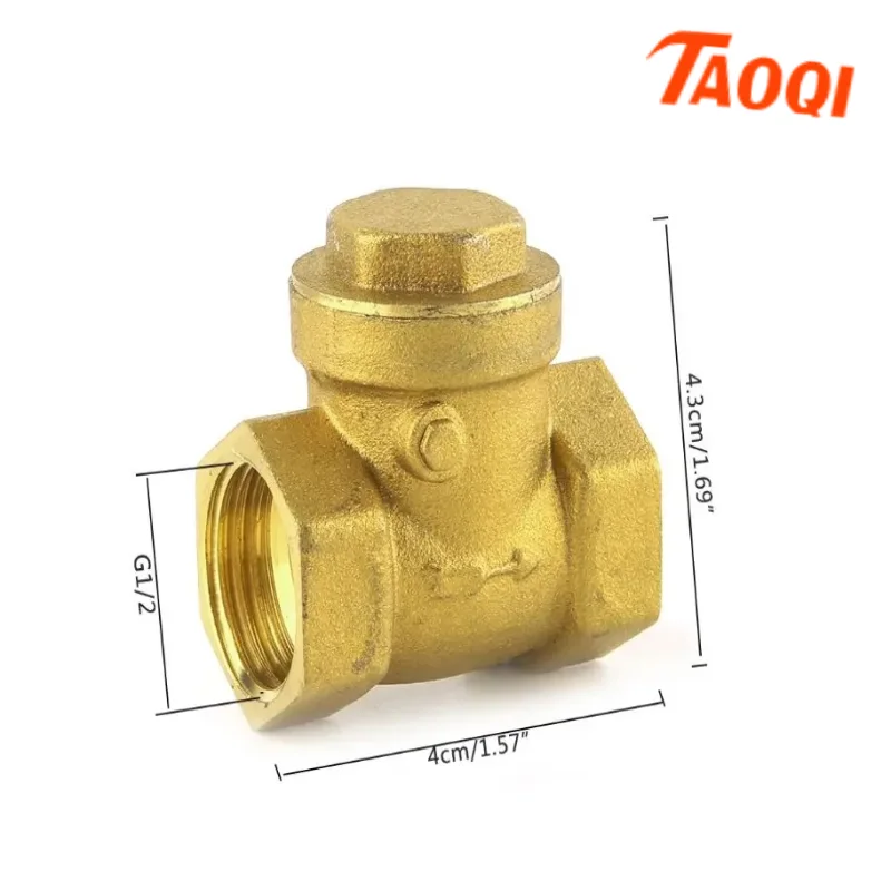 

1/2" 3/4" 1" Horizontal Brass Wire Mouth Non-return Valve Brass Female Thread Check Valve