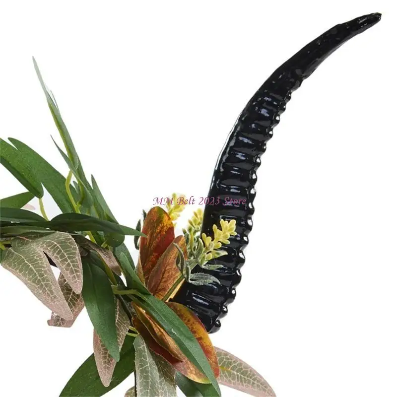 

49ME Horn Antelope Headband Goth Leave Headband Halloween Devil Horns Headband