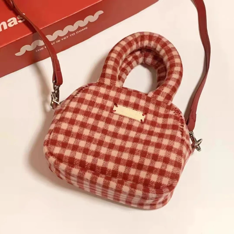 Crianças sacos do mensageiro das mulheres crossbody saco de mão bonito natal saco de pelúcia bolsa e bolsas mãe crianças saco para menina coaxка