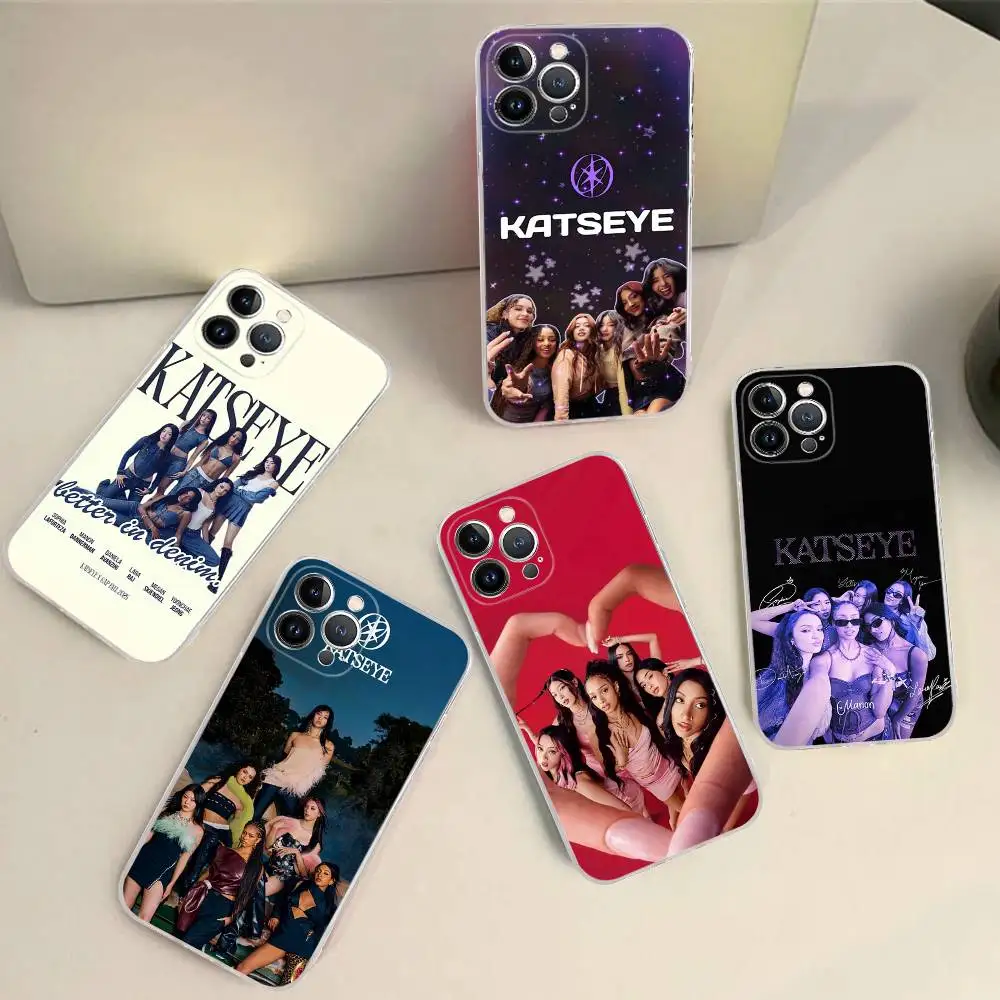 Beliebte koreanische K-Pop-Band K-Katseye für iPhone 11 12 13 14 15 16 17 Pro Max Plus Air Transparente Klare Stoßfeste Hülle