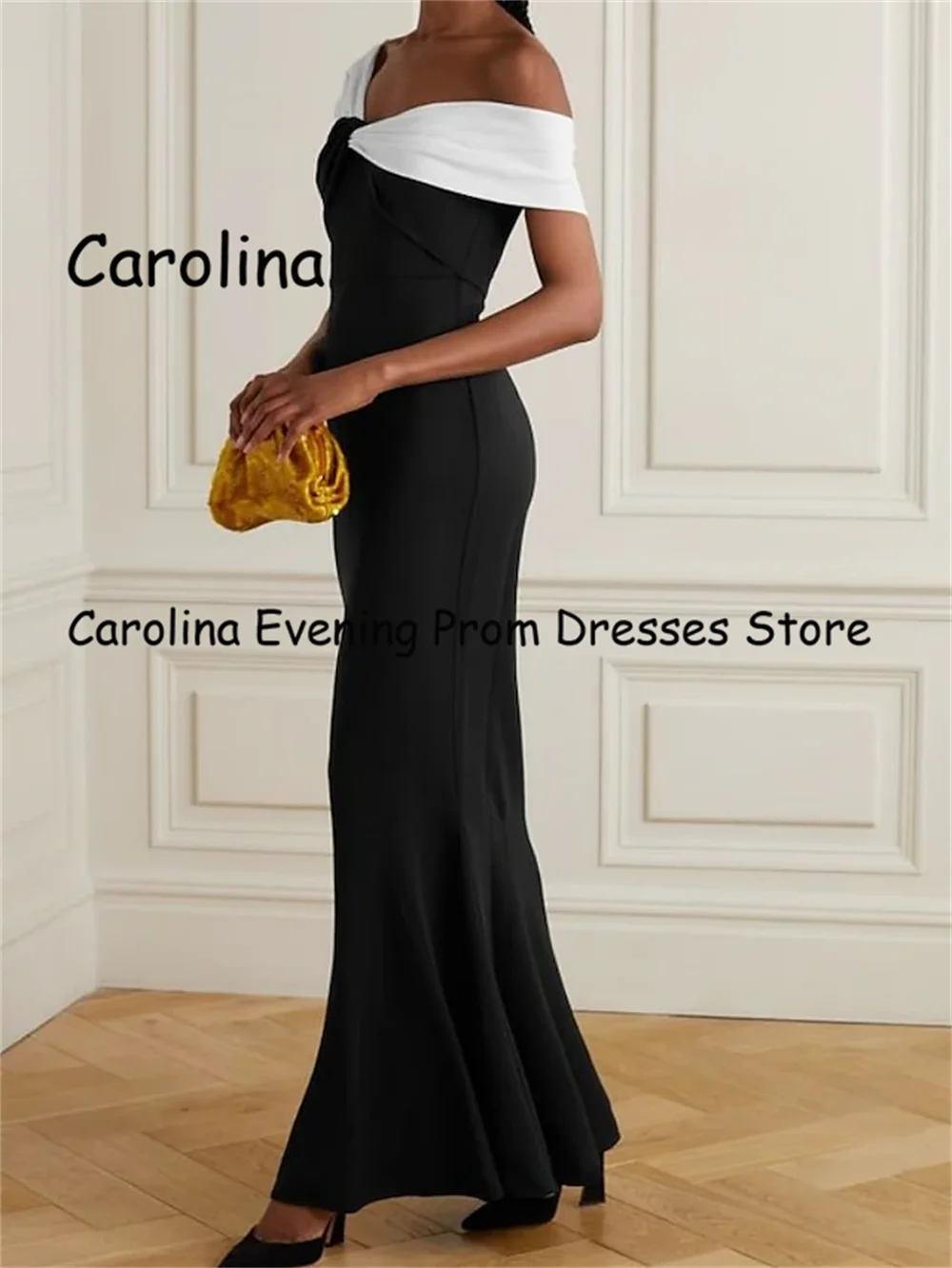 Carolina Crepe Mermaid One-shoulder Ankle-length Luxury Prom Gown Evening Formal Elegant Pretty Party Dress for Women 2023