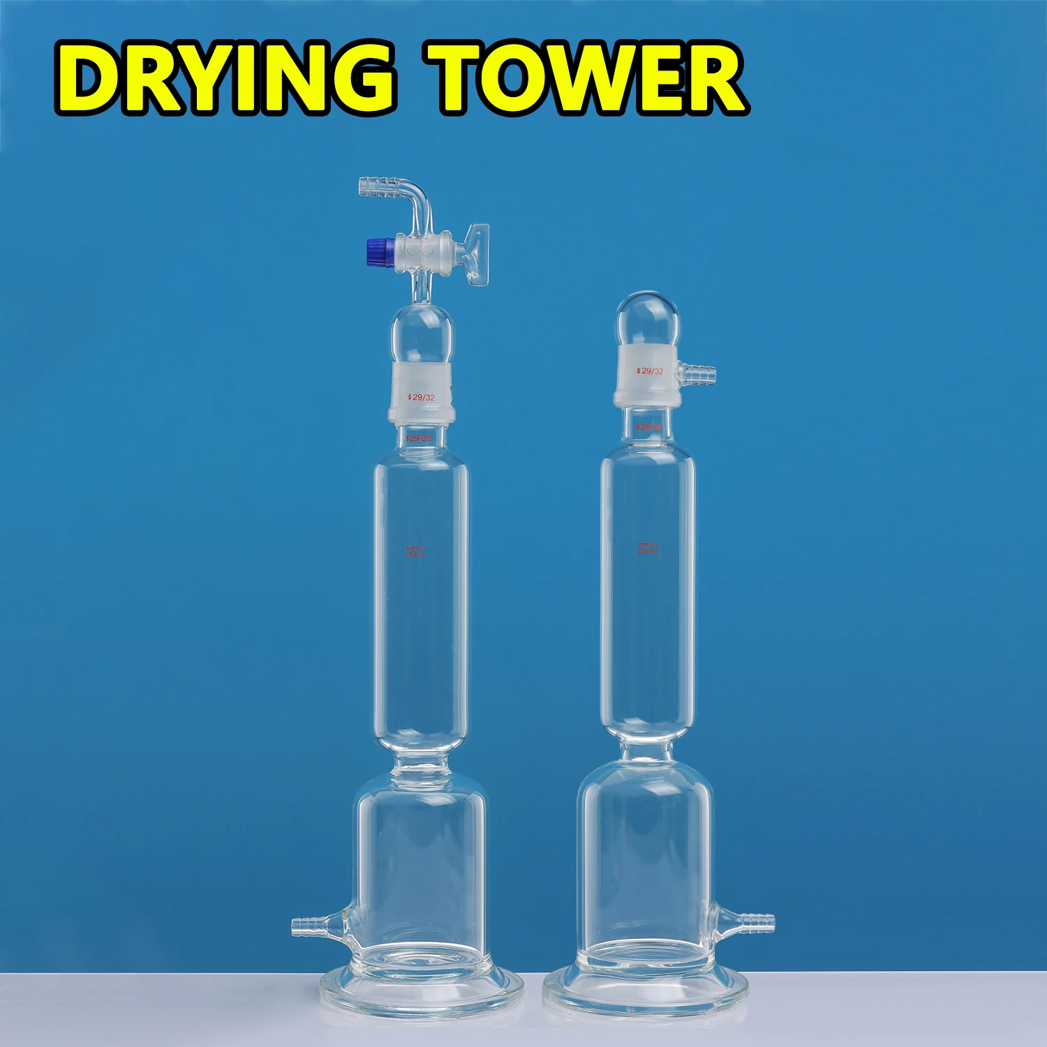 

Gas drying tower Solid absorber buffer bottle 250/500/1000ml borosilicate glass Laboratory equipment