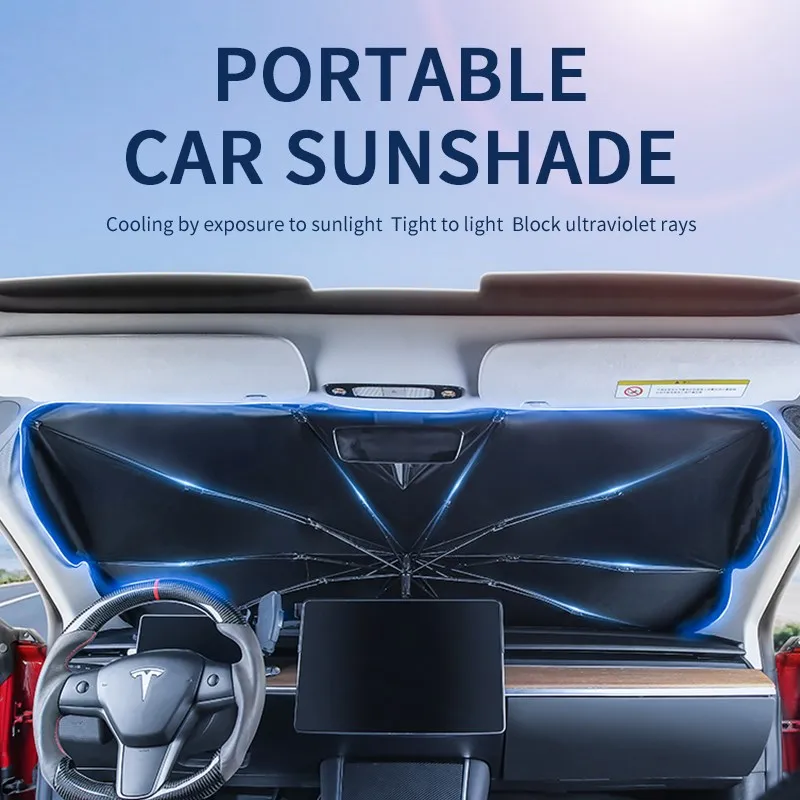 Auto Windschutz scheibe Sonnenschutz Abdeckung für Tesla Modell 3 Modell y faltbare Sonnenschutz Regenschirm Sonnenschutz Frontscheibe Sonnenschutz
