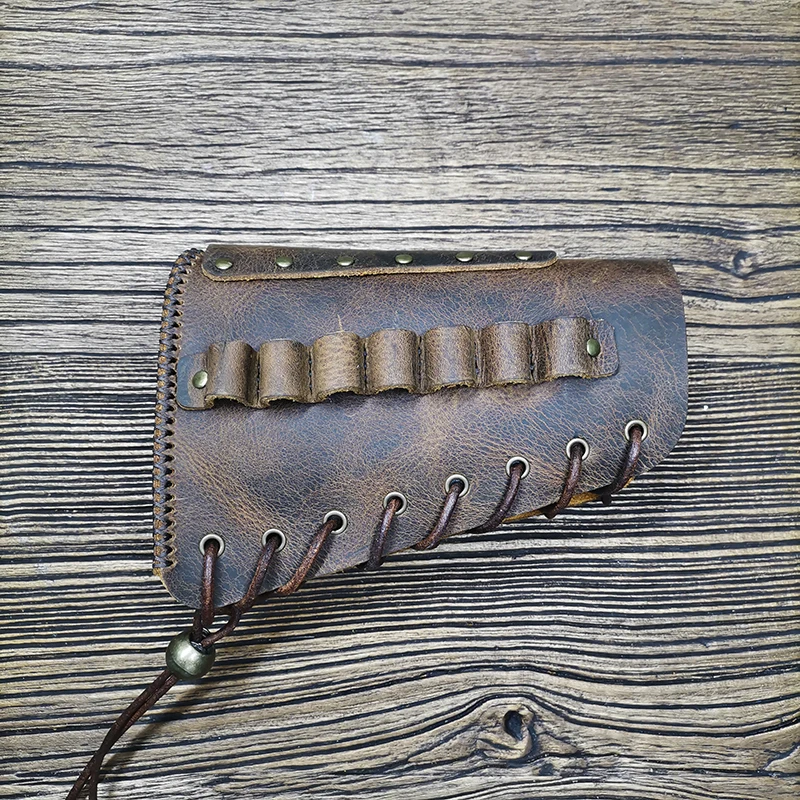 

Tactical Cowhide Holster Pad Buttstock Hunting Shooting Bullet Pouch Leather Accessories Extension for 98 K Gun Protector