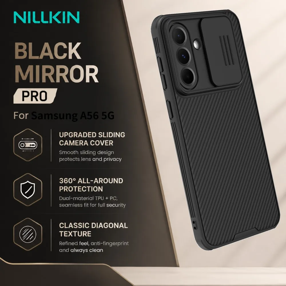 NILLKIN Case For Samsung Galaxy A56 A55 A36 A26 5G TPU Frame Anti-Fingerprint Camera Protection CA4004