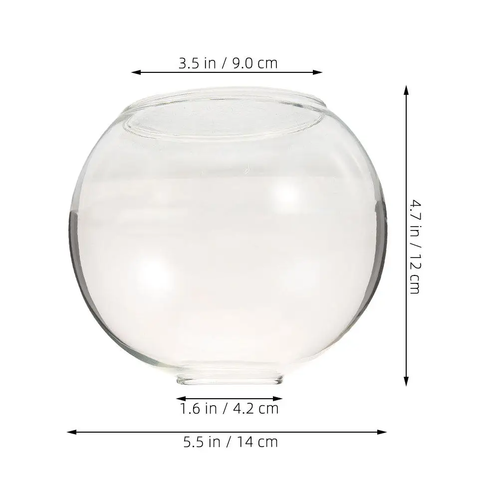 Double Hole Round Glass Globe Lamp Shade Clear Transparent Replacement Pendant Light Cover E27 Dual Opening Modern Lighting