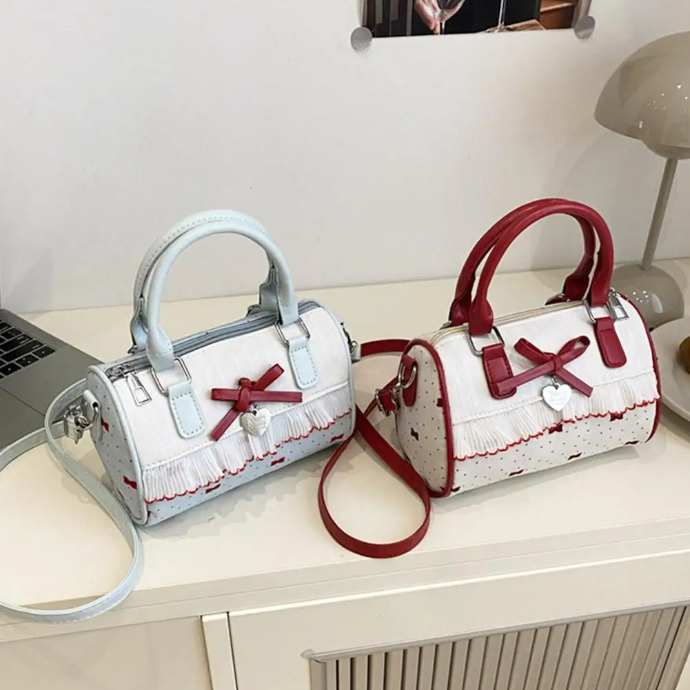 

Adjustable Strap sweet Bow Handbag Large Capacity Waterproof Single Shoulder Bag cute Female Casual shopping Tote