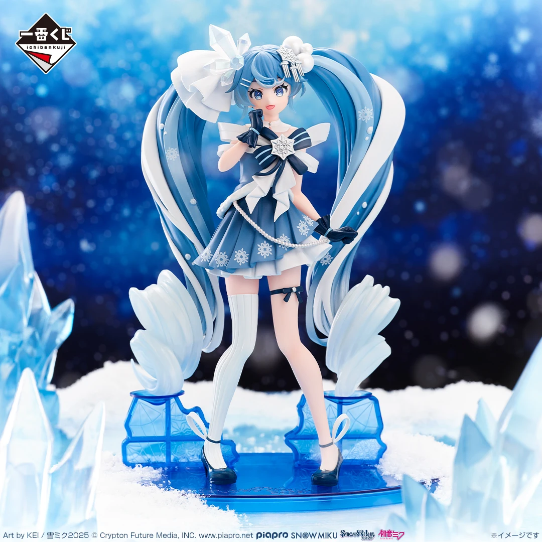 2025 Bandai Original Hatsune Miku Ichiban KUJI Yuki Miku SNOW MIKU Anime Model Collection Figure Christmas Gifts Toys