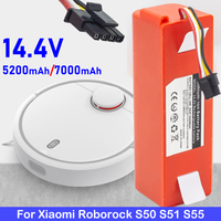 14.4V 7000mAh Robotic Vacuum Cleaner Replacement Battery For Xiaomi Roborock S55 S60 S65 S50 S51 S5 MAX S6 BRR-2P4S-5200S Parts