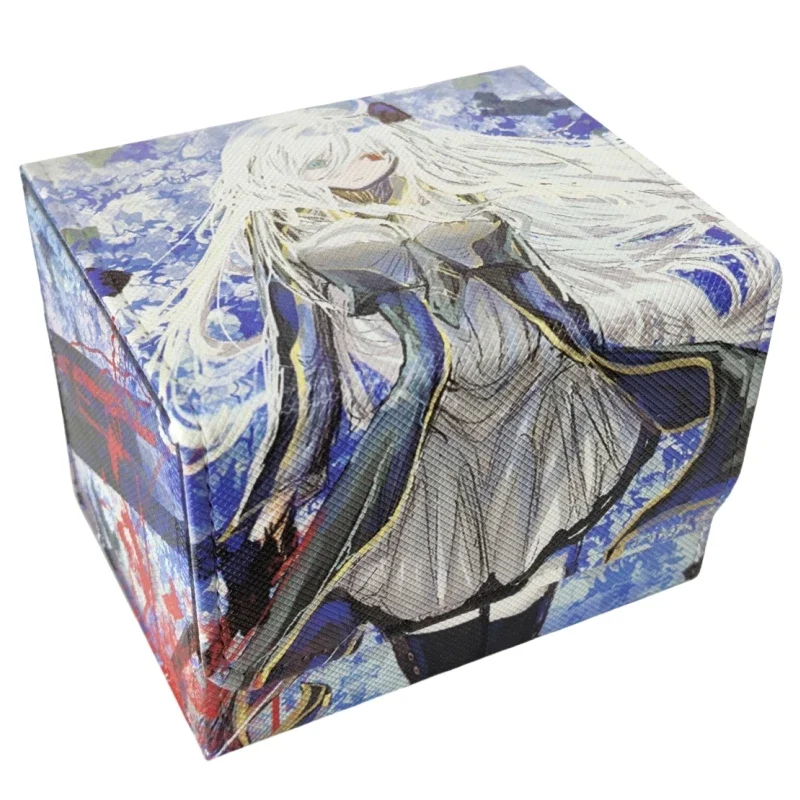 

YuGiOh Sky Striker Ace Animation Characters Self Made Leather Storage Card Box Anime Classics Game Collection Cards Toy Gift