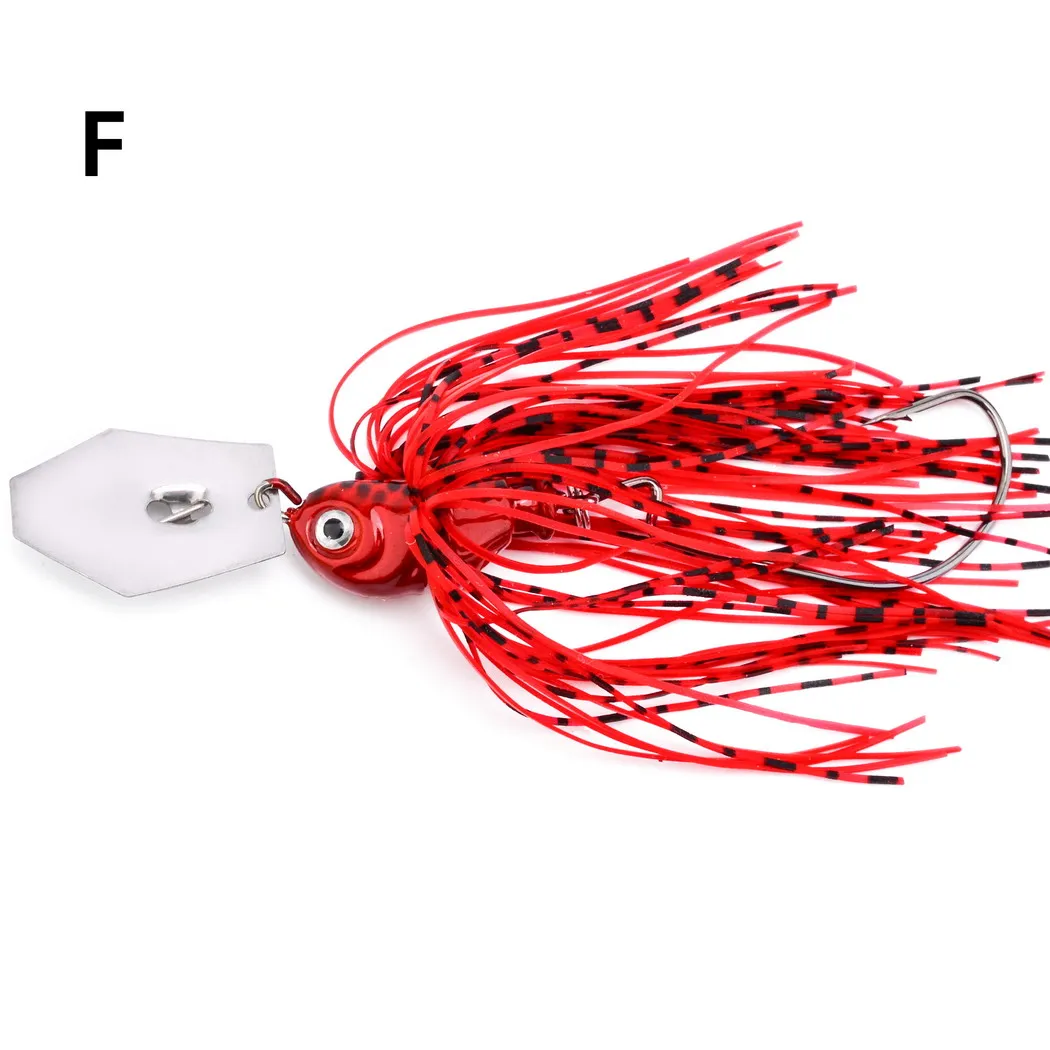 Spinnerbait 7g/10g/14g Chatterbait Angelköder Pesca Chatter Unkrautfreier Metallklingen-Gummiköder Jigkopf-Haken Draht-Spinnerbait