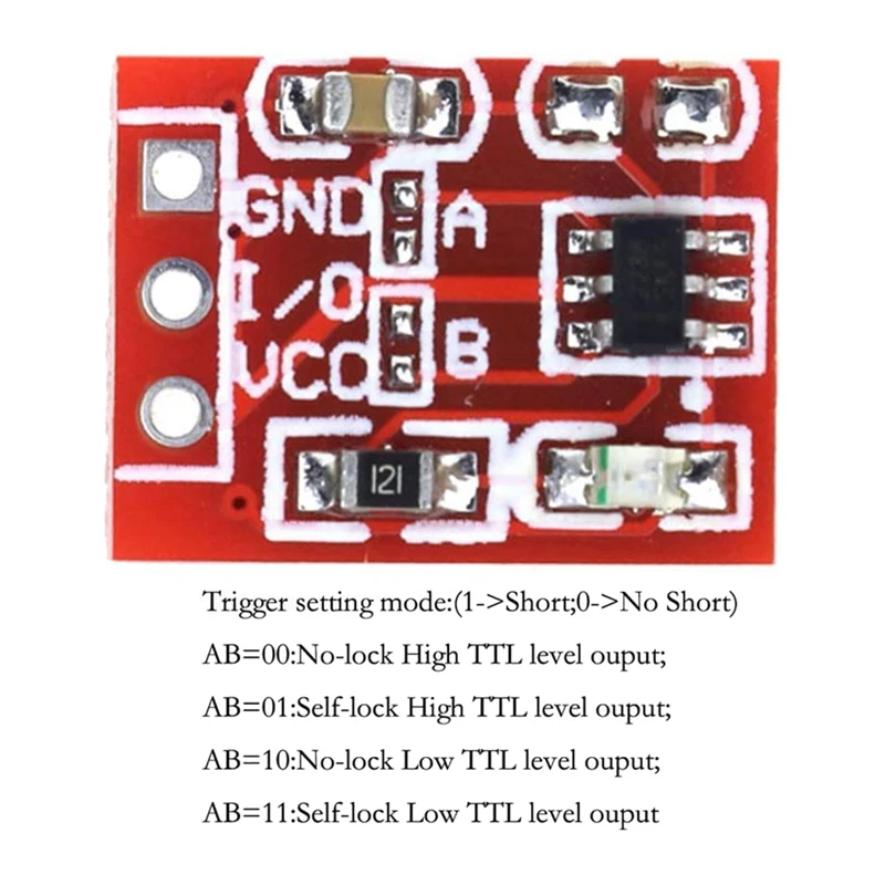 20PCS TTP223 Touch Button Module Capacitor Type Single Channel Self Locking Touch Switch Sensor