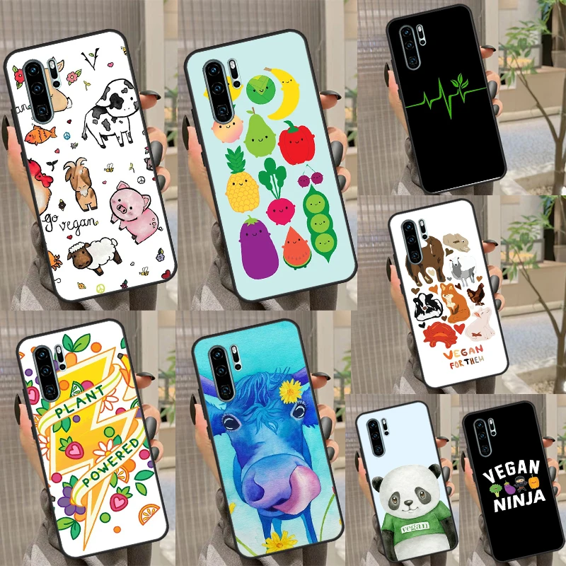 Vegan Pattern Case For Huawei Nova Y90 Y70 Y61 Y60 5T Nova 9 10 SE 3i 7i 8i 11i P40 P30 Lite P60 Pro Case