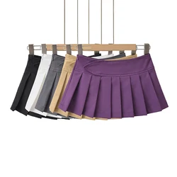 Mini skirts y2k clothes kawaii korean fashion skirts for women black mini skirt high waisted pleated skirt with shorts white