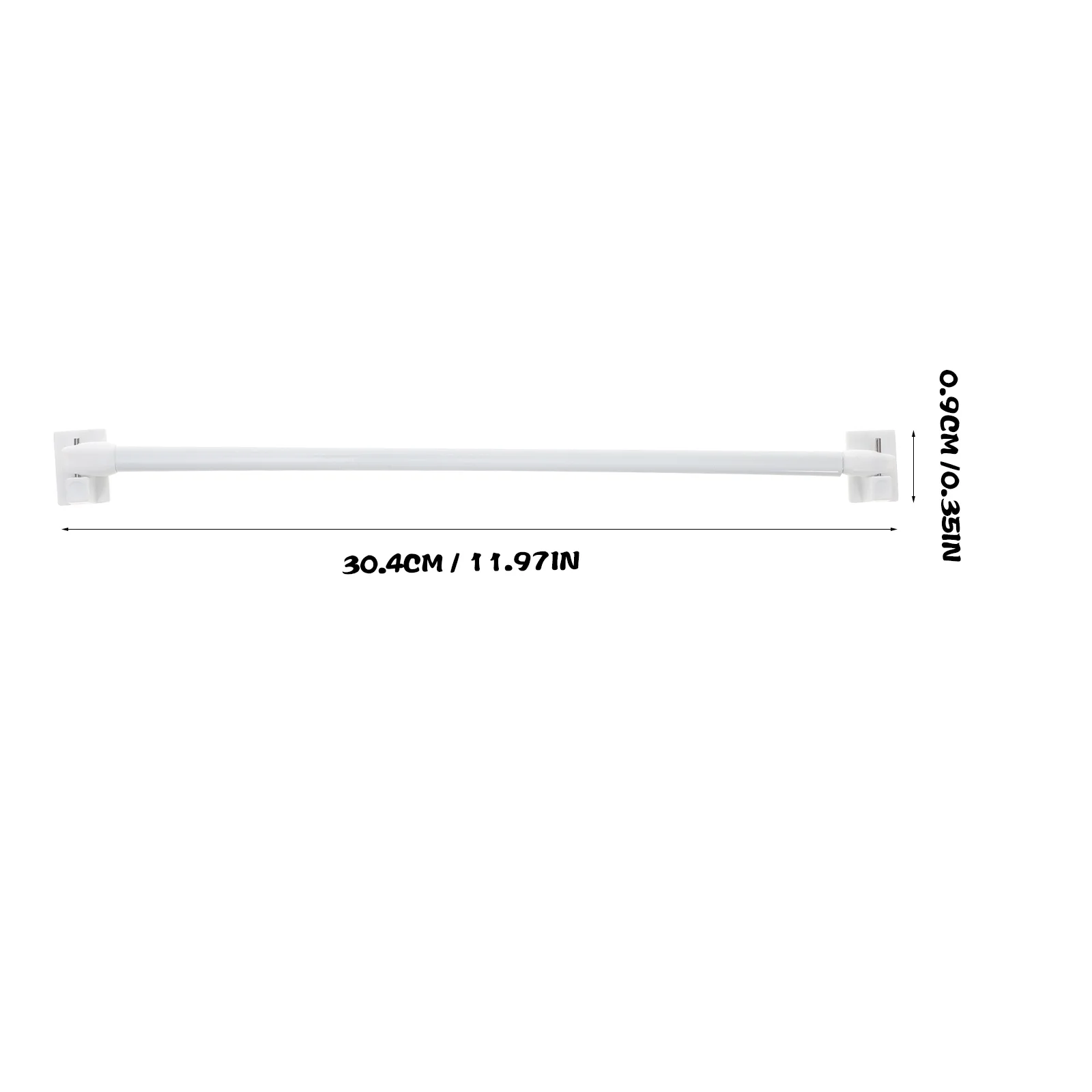 

2 Pcs Screen Rod Home Curtain Double Rods for Windows Coupler Tension Plastic Bathroom
