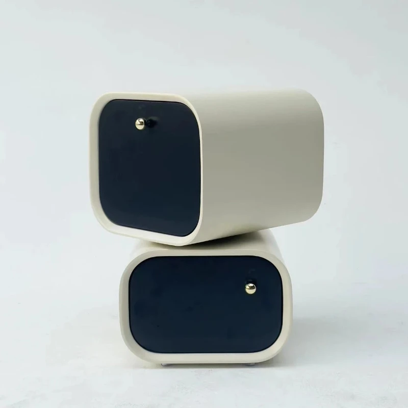 

Nordic Modern Rotatable Bedside Table Bedside Table with 2 Drawers Nordic Plank Bedside Furniture