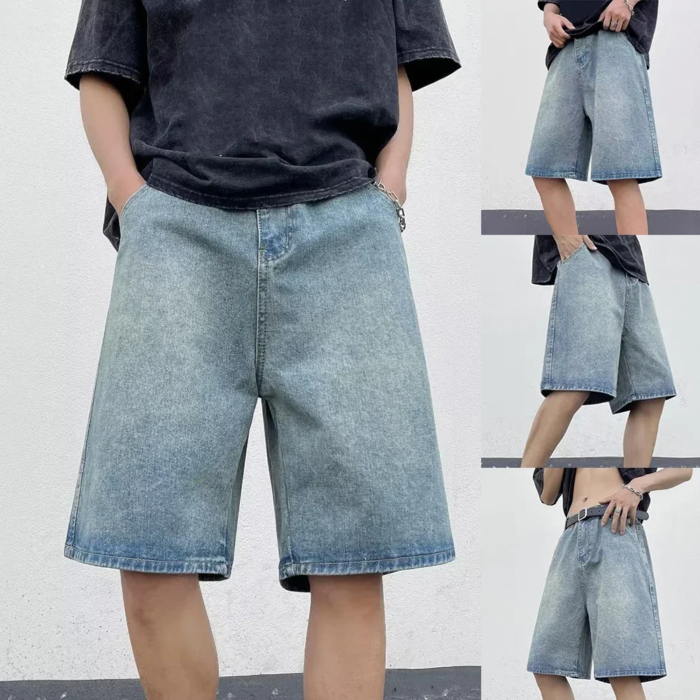 Retro Thin Shorts Comfortable Daily Wear Casual Outing Comfortable Retro Style Shorts Washed Jeans Multiple Sizes Available