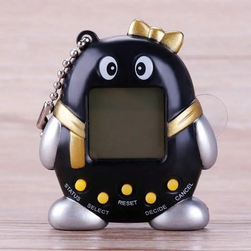 Penguin-Type Handheld Electronic Pet Game Console 168-in-1 Classic Mini Virtual Development Game Tamagotchi Toys For Kids