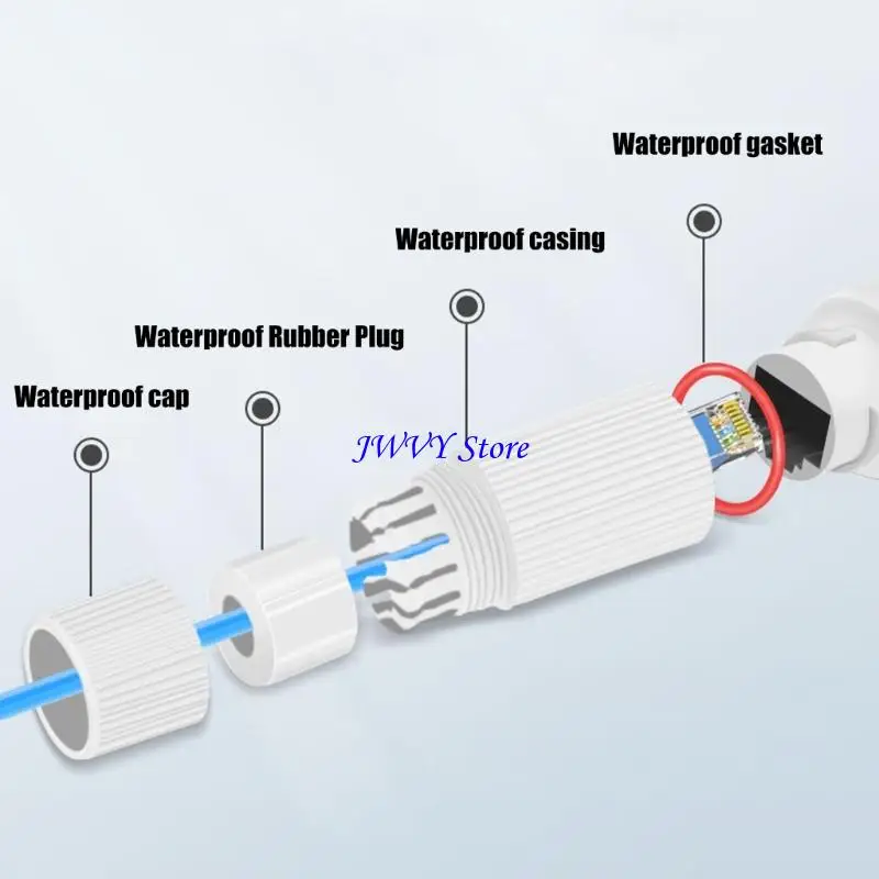 573A Easy installation 24V to 12V POE Adapter Weatherproof Housing POE Splitter 10/100Mbps