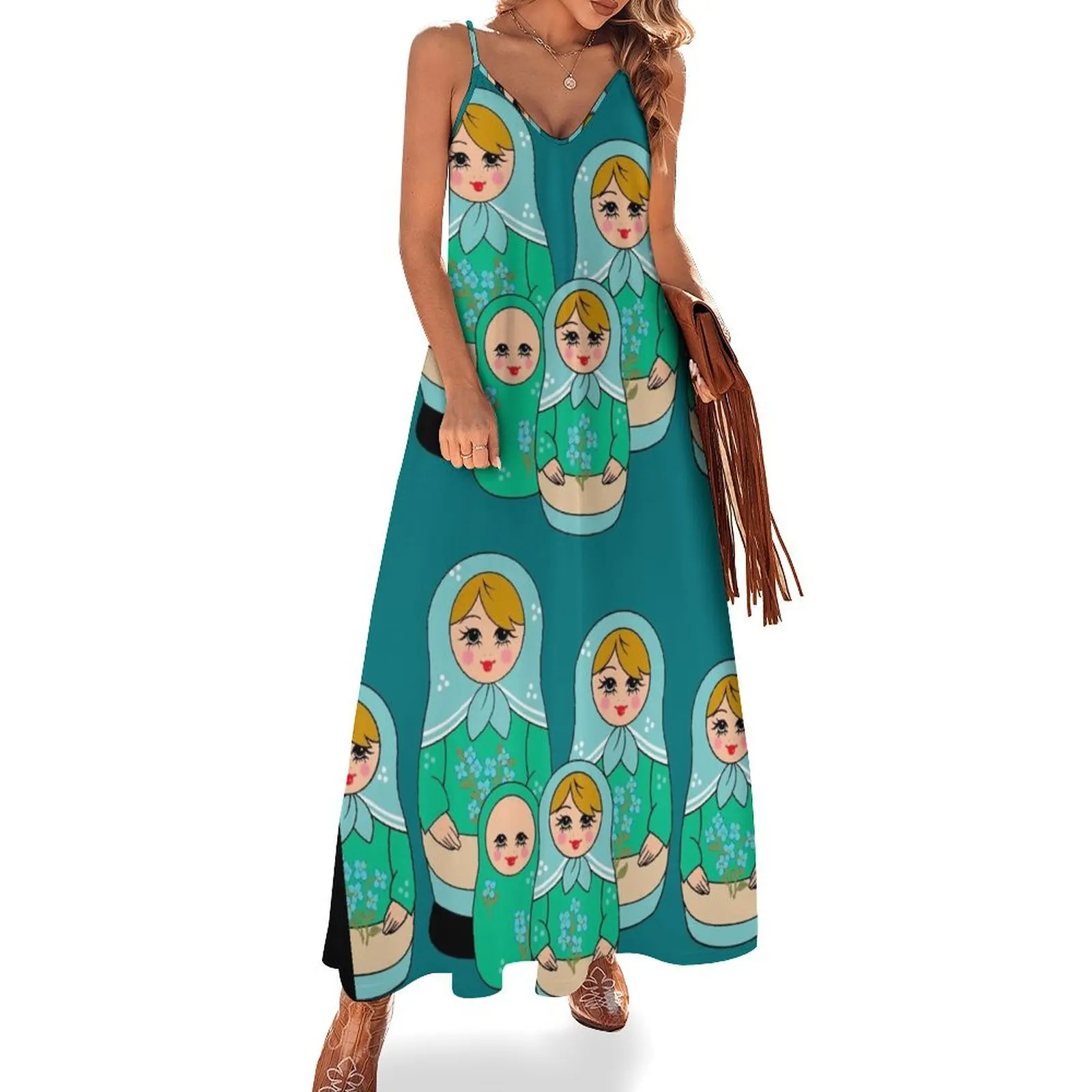 

Russian Tea Dolls Sleeveless Dress luxury evening dresses for women 2024 long sleeve dresses women dresses women party