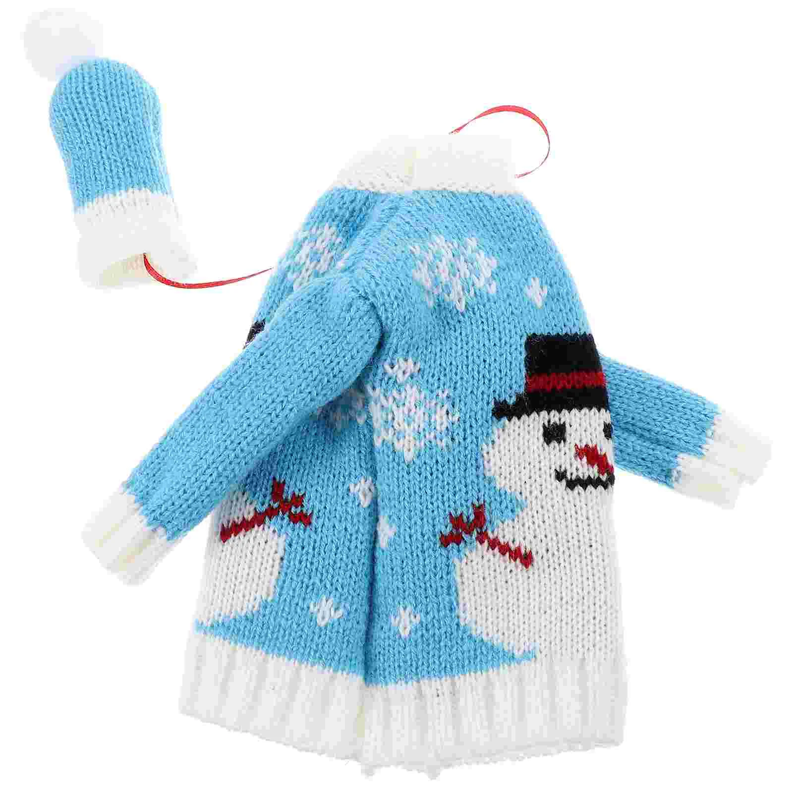 Christmas Bottle Set Reusable Sleeves Clothing Cap Delicate Clothes Hat Accessories Yarn Decorative Adorable Xmas