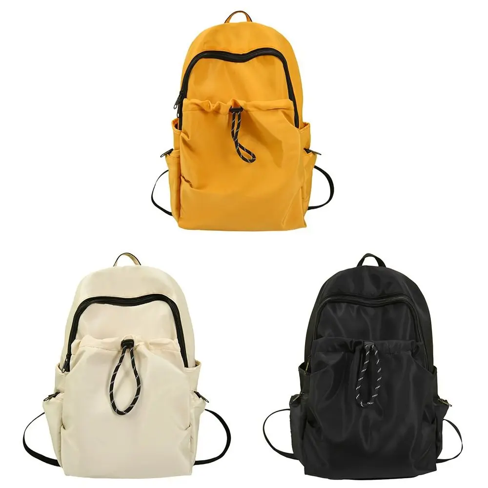 Portable Small Pack Sport Nylon Backpack Korean Style Handbag Solid Color Shoulder Bag Fitness Sport Casual Backpack Men