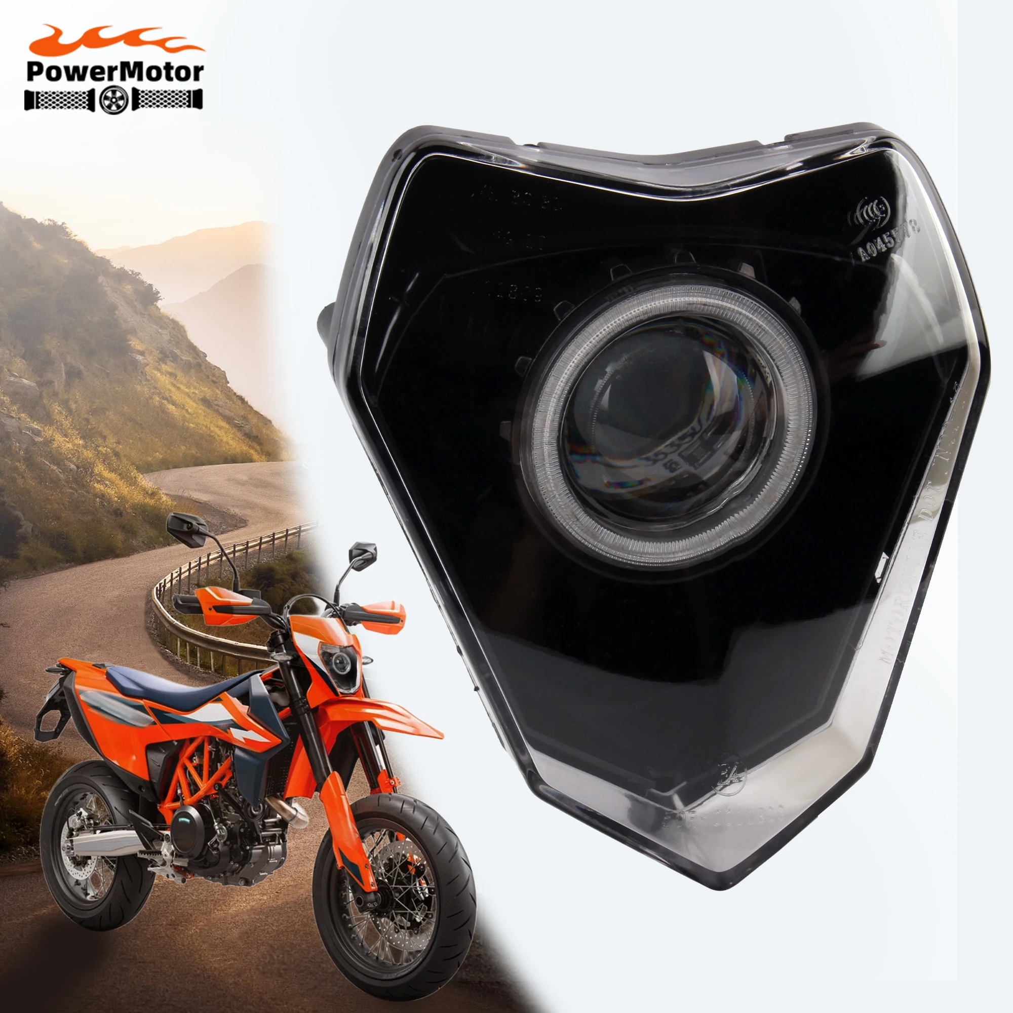 

For KTM 690 SMC R 2019-2024 Motocross RGB Headlight LED App Control HeadLamp Wick EXC 2008-2013 XC-W Dirt Bike Modified Parts