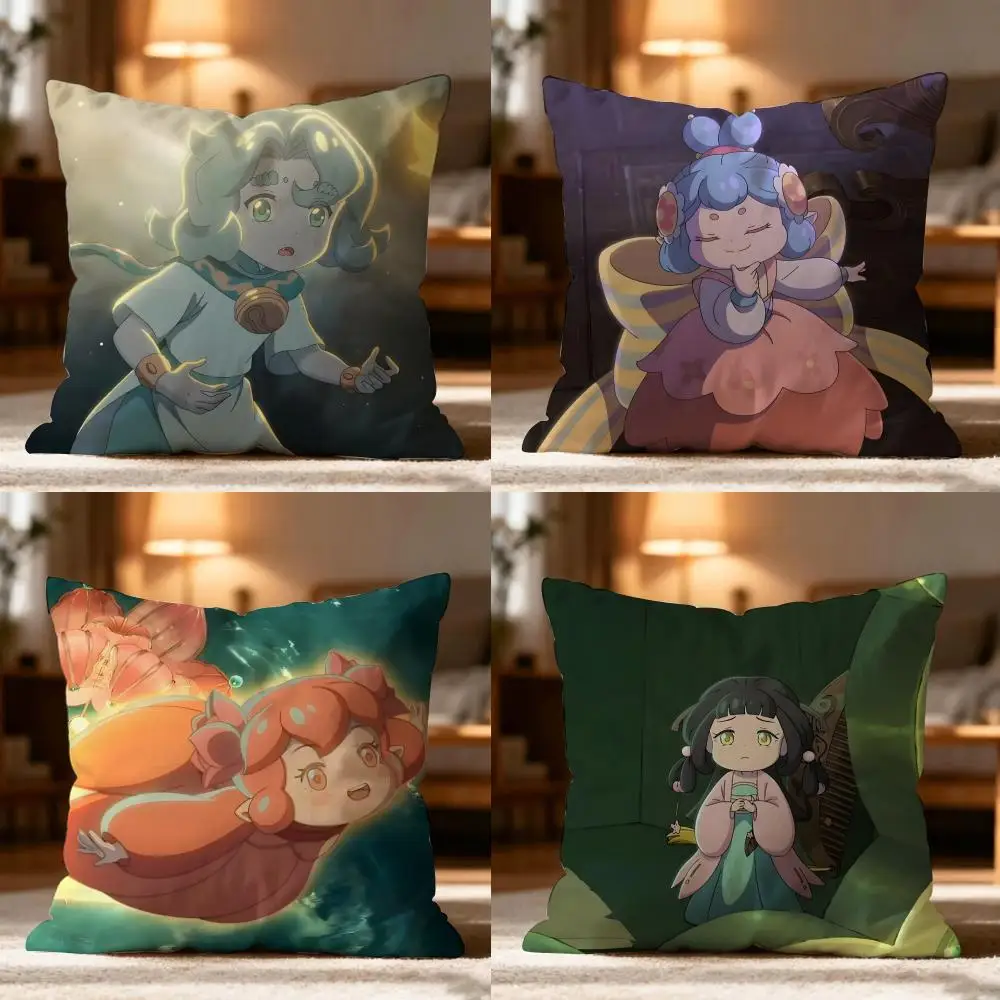 The U-Umbrella Fairy Anime Pillow Case Cushion Cover Soft Washable Pillow Case Multi-Scene For Couch Bed Travel Office Use