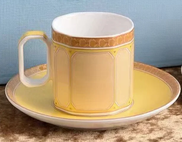 5.3x5.2x7.2cm 2pcs a set bone china coffee cup with saucer