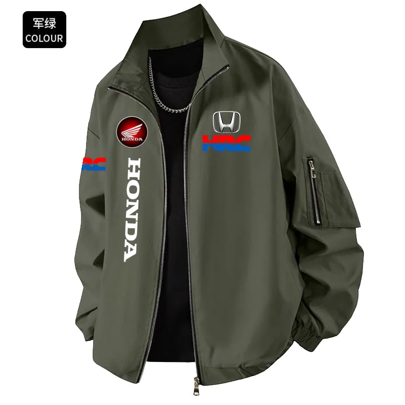 2026 Honda Racing logo Men's Outdoor Zipper Jacket, Fashionable