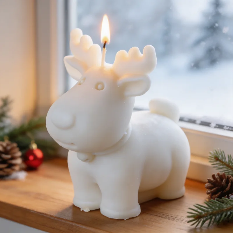 Xmas Home Fragrance - Cetakan Lilin Silikon Rusa Natal 3D