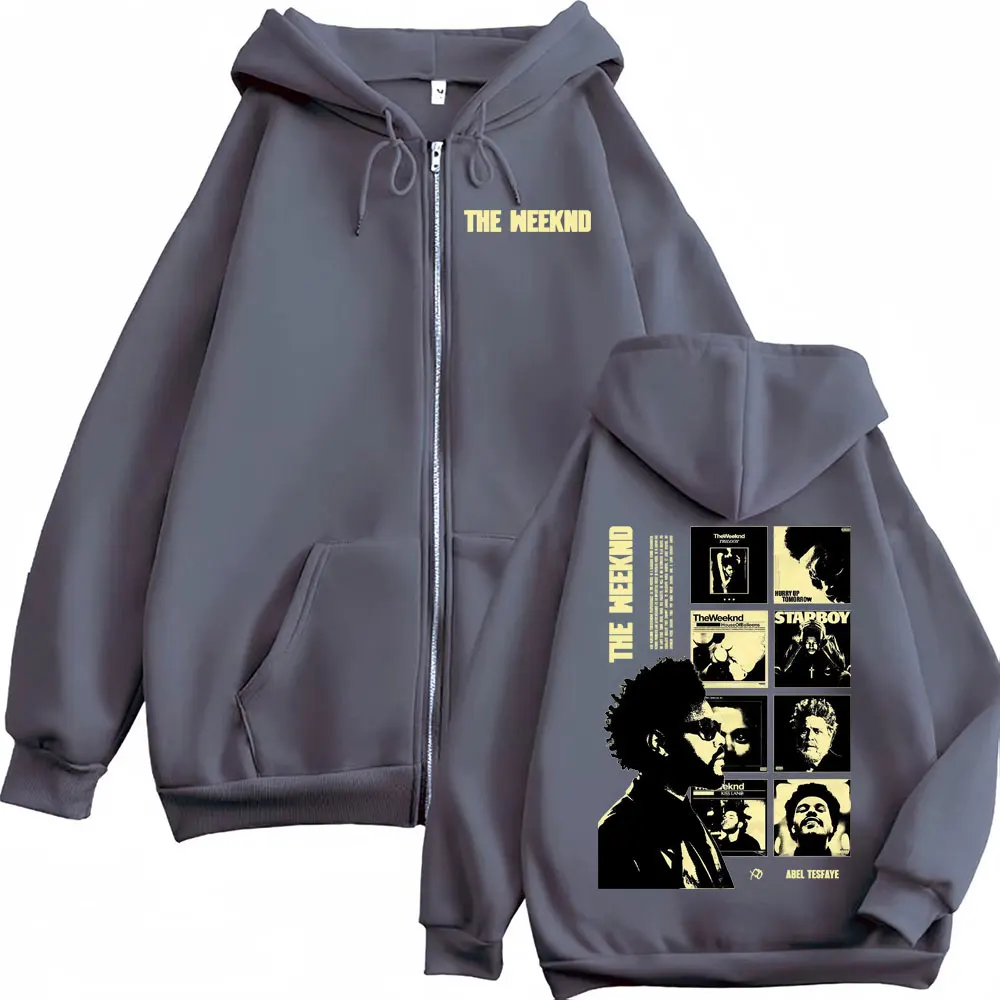 The Weeknd After Hours Til Dawn Cover Jacket Sweatshirt Men's Women Harajuku Vintage Zip Up Hoodies Long Sleeve Zipper Pullovers