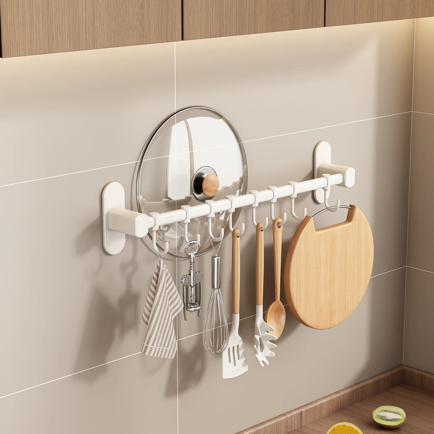 Kitchen Organizer Hooks Wall Hangers Rack for Kitchen Utensils Knife Holder Cutting board Spoon Lid Storage Accessories No Drill