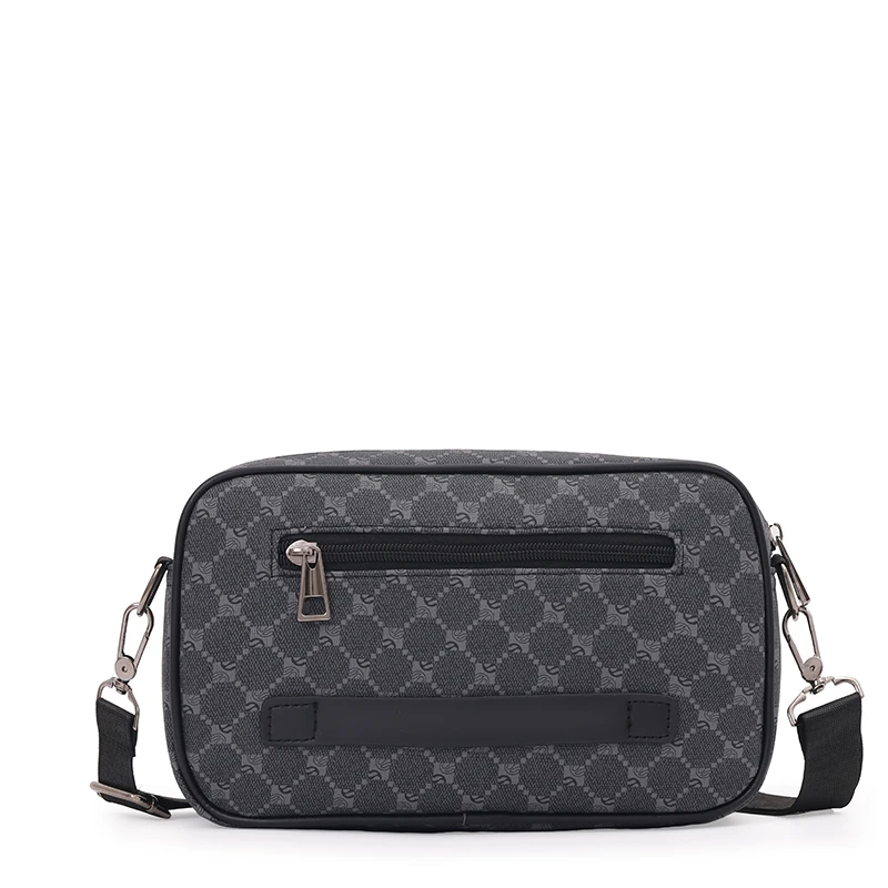 Mini bolsa de couro impressa quadrada masculina, sacos crossbody de luxo, bolsa de ombro designer, sacos Geiger