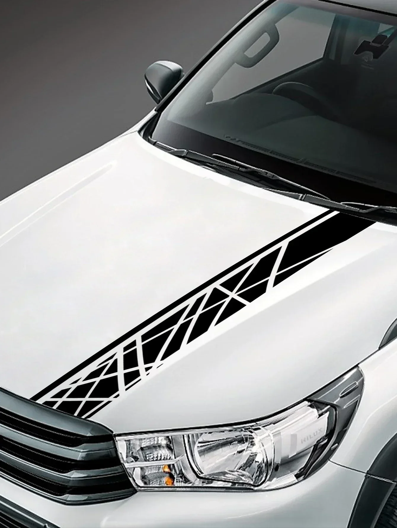 

Наклейка на передний капот для Toyota Hilux Revo SR5 2015-2017, комплект наклеек для пикапа, водонепроницаемые наклейки из ПВХ, аксессуары для экстерьера автомобиля