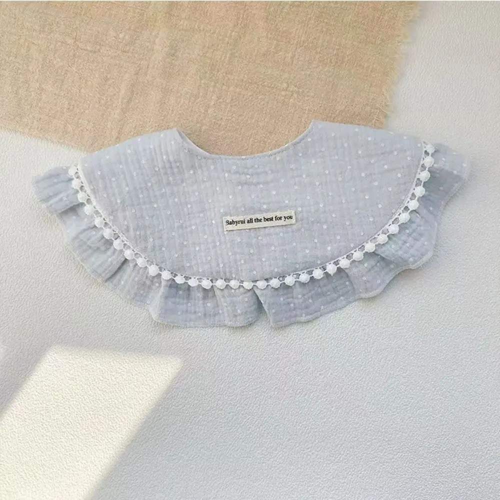 Feeding Baby Cotton Bibs Round Neck Princess Baby Drooling Bibs Korean Style Floral Saliva Towel Cloths Neck Wear Accessories