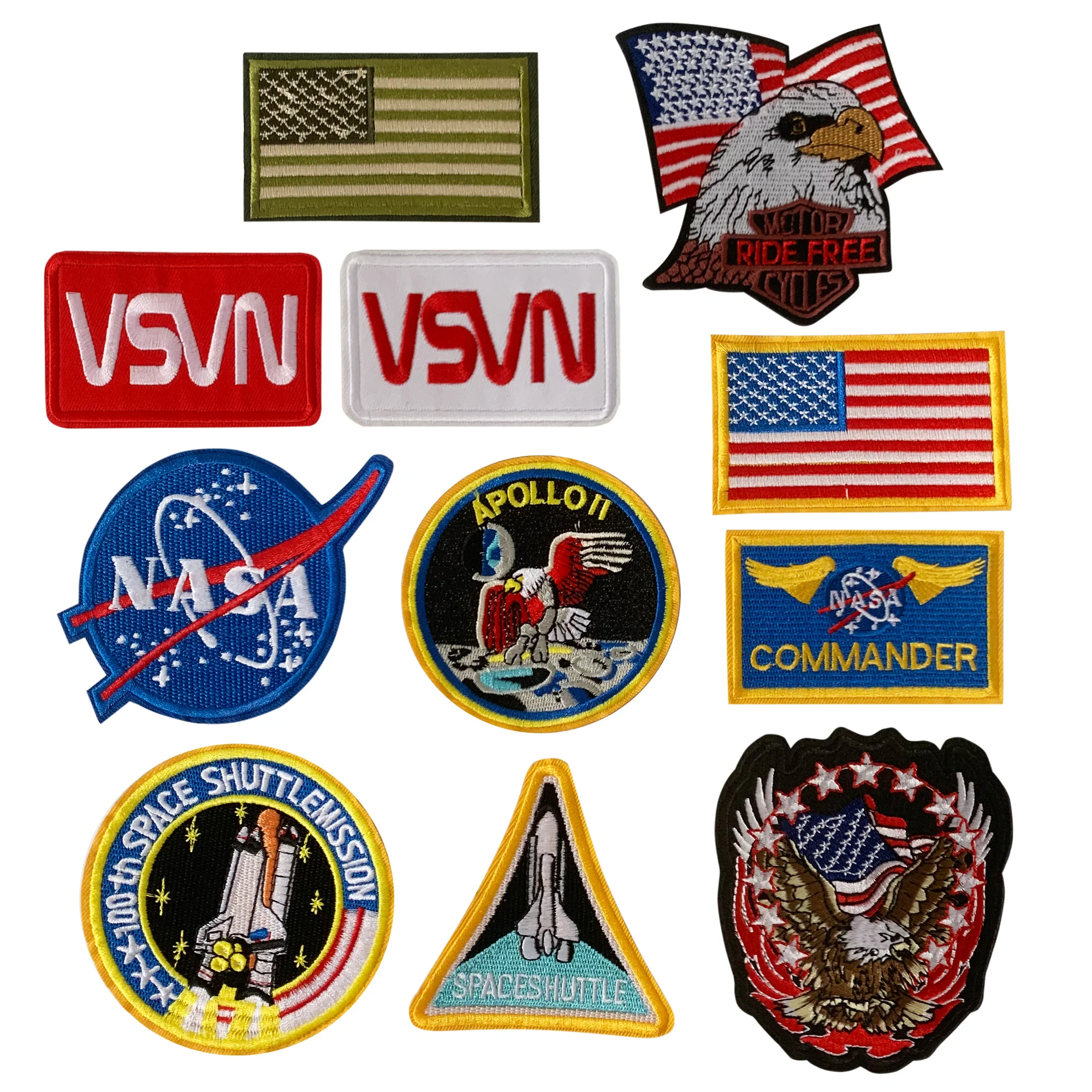 Space Exploration Embroidered Patches Iron on Appliques, 11PCS a Set, Iron on Embroidered Appliques for Personalization