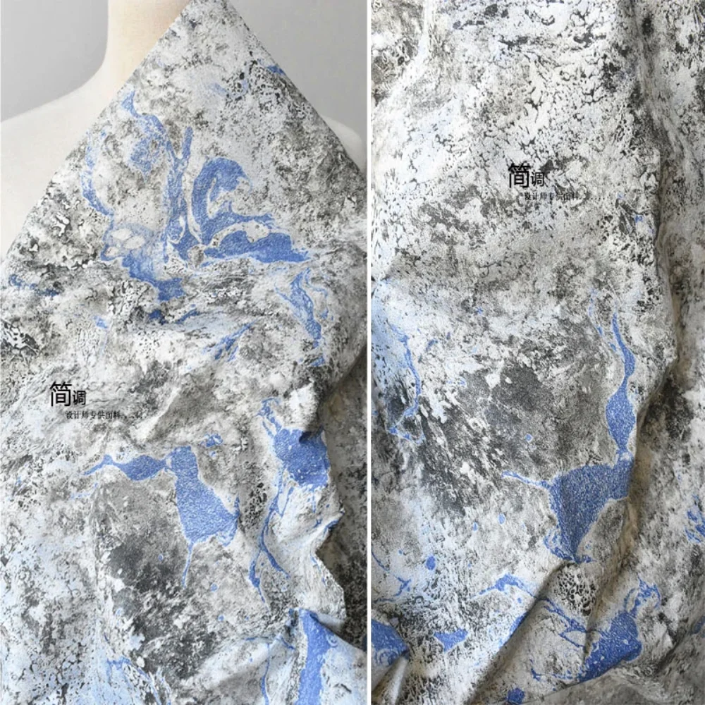 

Сине-серая креативная бумажная ткань, ткань ручной работы для шитья своими руками, свадебное украшение, платье, модная одежда, дизайнерские ткани