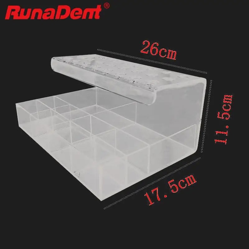 Dental Organizer Acrylic Holder Placement Frame Adhesive Storage Box for Composite Syringes & Accessories