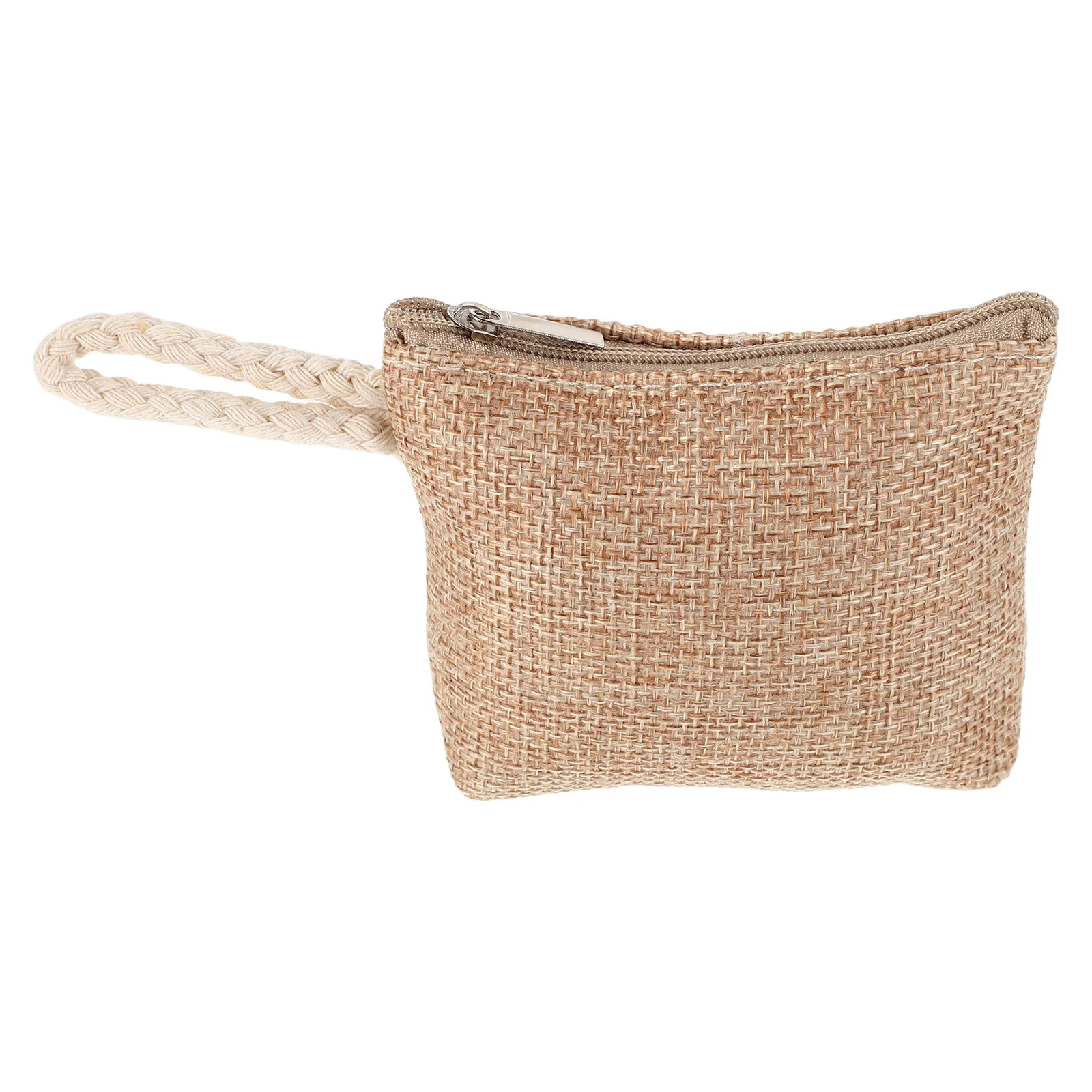 

Cute Coin Pouch with Zipper for Women Minimalist Coin Purse Small Change Bag for Travel Lightweight Keychain Pouch Cotton Linen