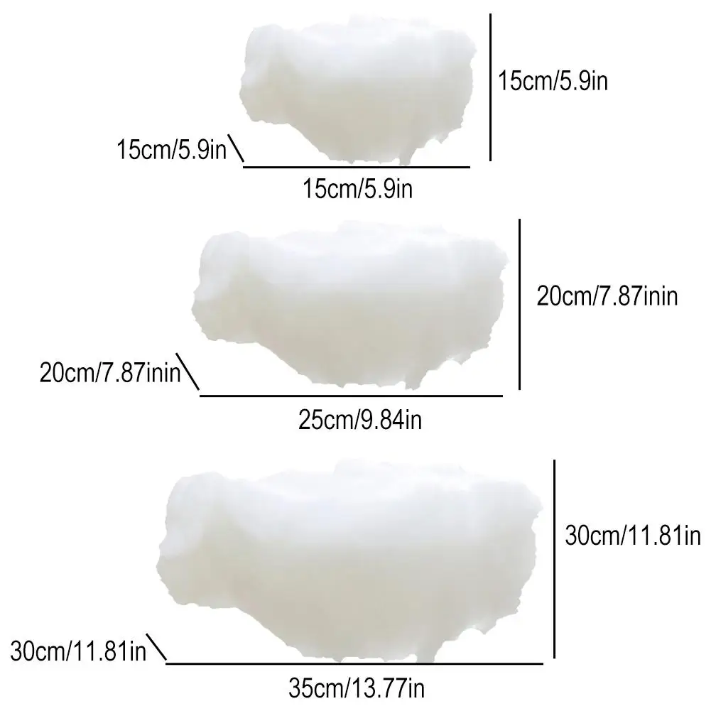 سحابة اصطناعية بيضاء القطن سحابة ديكور المنزل متجر الزفاف حفلة عيد ميلاد التصوير غرفة المعيشة DIY بها بنفسك معلقة الدعائم ديكور #6
