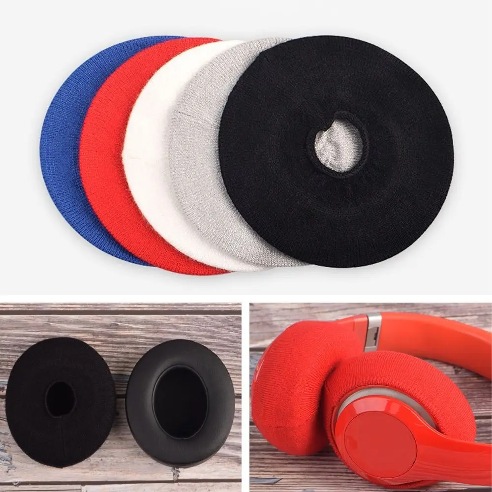 1 Pairs Knitted Fabric Dustproof Protect Dust Cover Protection for Beats Solo 2/3 Studio 2/3 Headphones Earpad Earcup